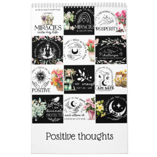 Positive thoughts calendar