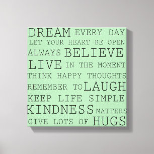 Positive Thoughts Canvas Print