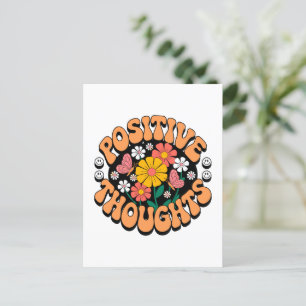 Positive Thoughts – Inspirational Floral (2) Postcard