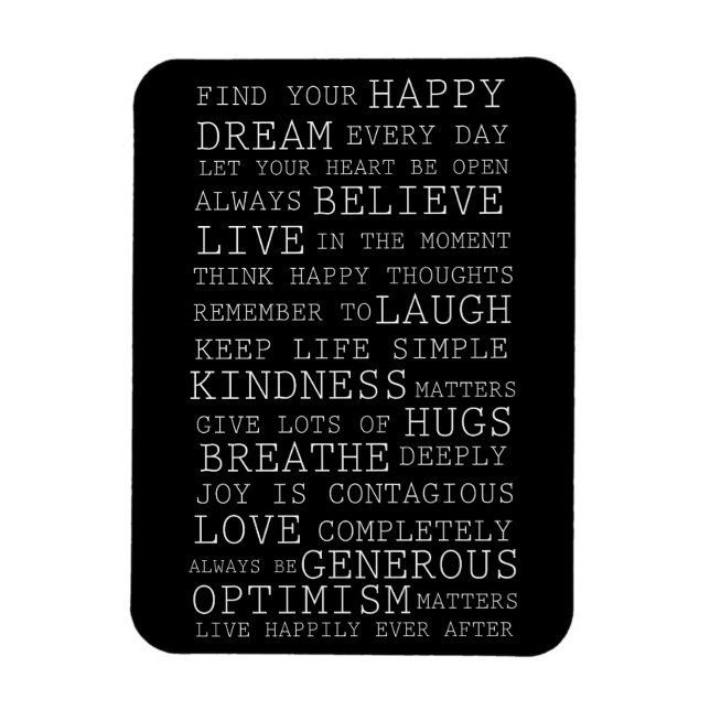 Positive Thoughts Magnet (Vertical)