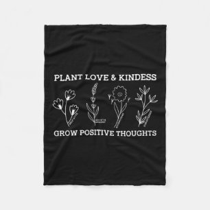 Positive Thoughts Self Care Kindness Gift Mental H Fleece Blanket