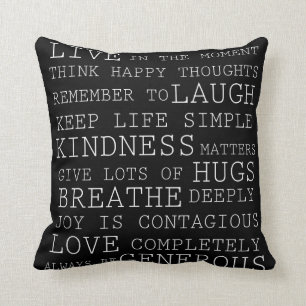 Positive Thoughts Throw Pillow