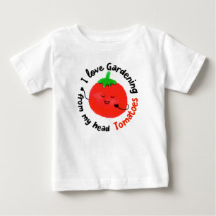 Positive Tomato Pun - From My Head Tomatoes Baby T-Shirt