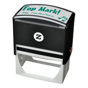 Positive "Top Mark!" Tutor Rubber Stamp