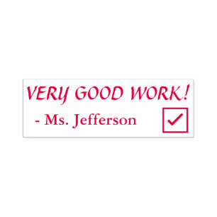 Positive "VERY GOOD WORK!" Marking Rubber Stamp