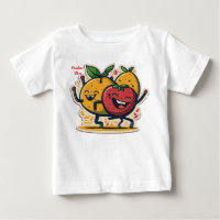 positive vibe and cheerful dancing fruit white
