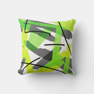 Positive Vibes Abstract Art Pastel Cushion Pillow