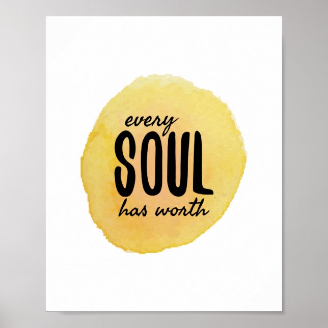 positive vibes affirmations for self care poster (Front)