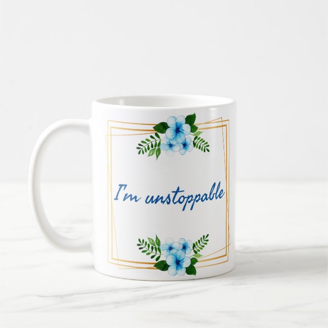 positive vibes affirmations for success coffee mug (Left)
