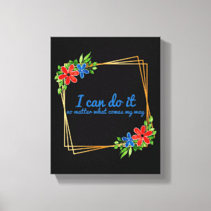 positive vibes affirmations for work canvas print