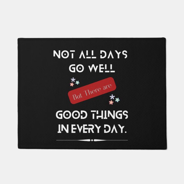 Positive Vibes and Motivational Quotes Design    Doormat (Front)