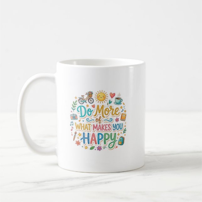  Positive Vibes Cute Graphic Mug (Left)
