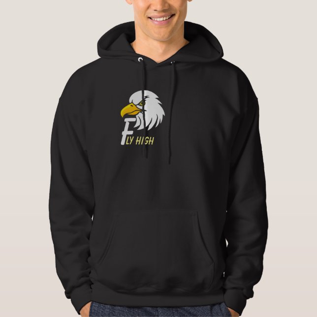 Positive Vibes Eagle Head Inspirational Custom Hoodie (Front)