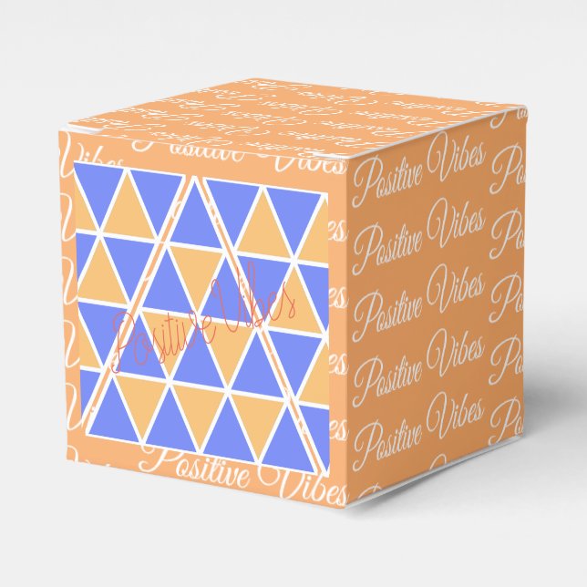 Positive Vibes Funky Triangles Pyramids Gift Box (Front Side)