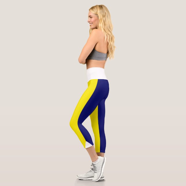 Positive Vibes Happy Colours Minimalistic Capri Leggings (Left)