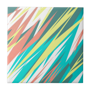 Positive Vibes Happy Pastel Colours Abstract Art Tile