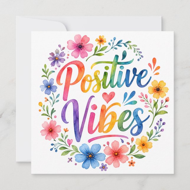 Positive Vibes Invitation (Front)