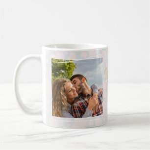 Positive vibes only add photo personalized coffee mug