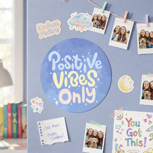 Positive Vibes Only Classic Round Sticker