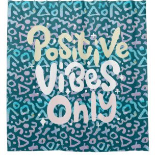 Positive vibes only green geometric