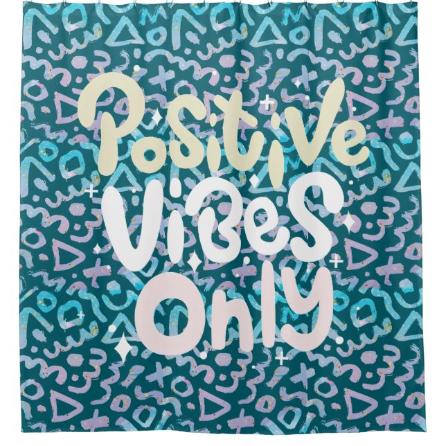 Positive vibes only green geometric (Front)