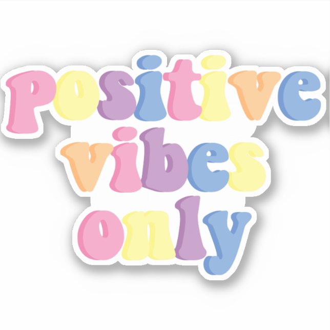 Positive Vibes Only | Groovy Retro Vinyl (Front)