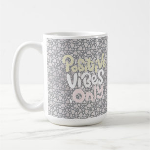 Positive vibes only neutral colour boho style coffee mug