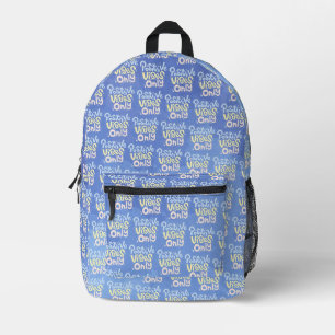 Positive Vibes Only Printed Backpack