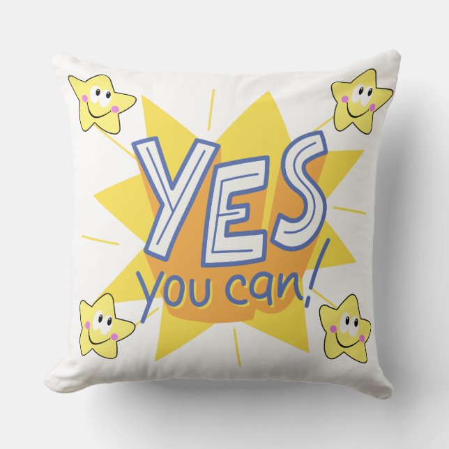 Positive Vibes Only Throw Pillow (Front)