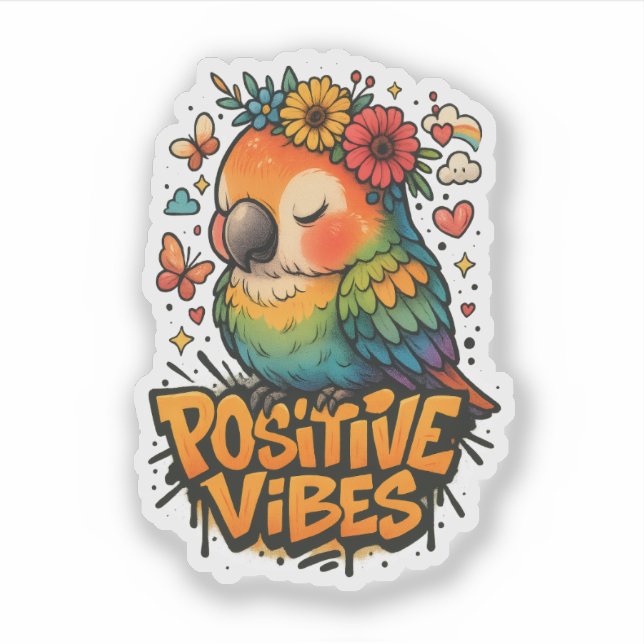 “Positive Vibes” Parrot (Front)