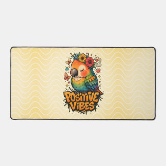 “Positive Vibes” Parrot Desk Mat