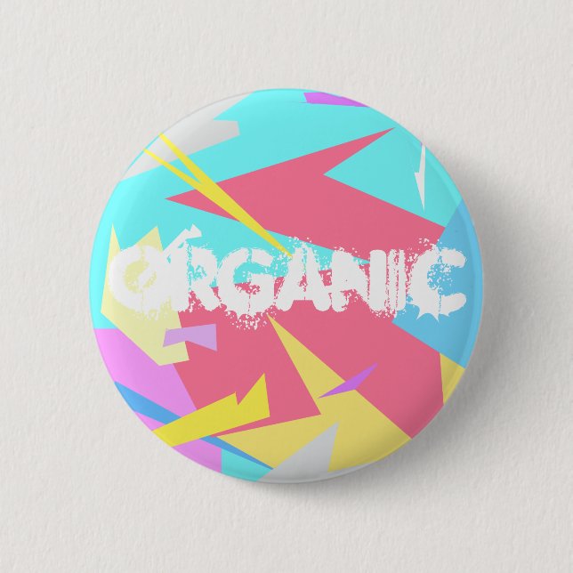 Positive Vibes Pastel Colours Abstract 2 Inch Round Button (Front)