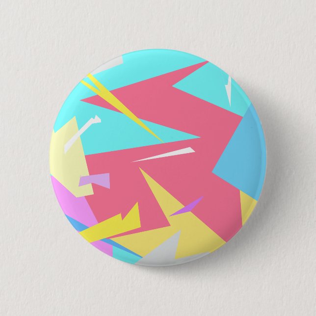 Positive Vibes Pastel Colours Abstract 2 Inch Round Button (Front)