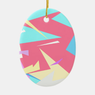 Positive Vibes Pastel Colours Abstract Ceramic Ornament