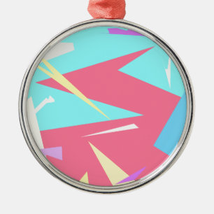Positive Vibes Pastel Colours Abstract Metal Ornament
