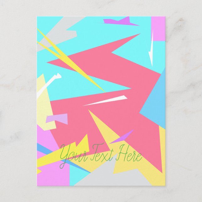 Positive Vibes Pastel Colours Abstract Postcard (Front)
