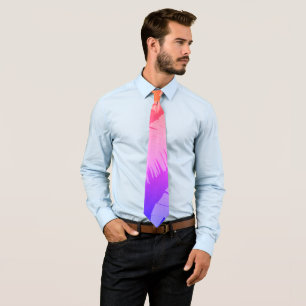 Positive Vibes Pastel Colours Palm Trees Tie