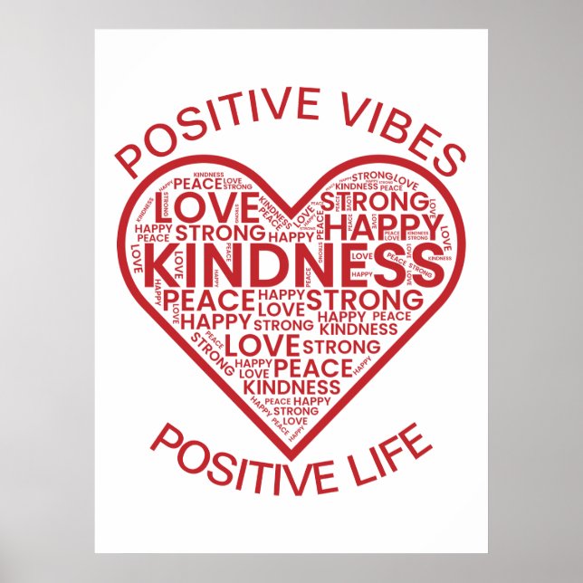 Positive Vibes Positive Life Poster (Front)