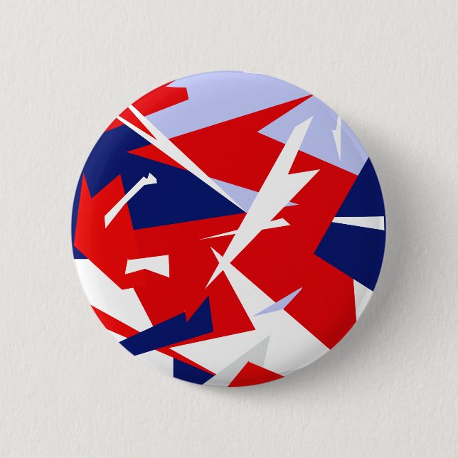 Positive Vibes Red Blue White 2 Inch Round Button (Front)