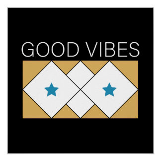 Positive Vibes refreshing design Poster