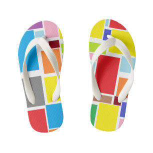 Positive Vibes Splash of colour Flip Flops
