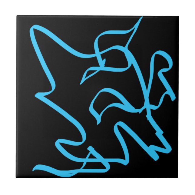 Positive Vibes Splash of Colour Happy Abstract Art Tile (Front)