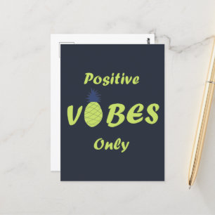 Positive vibes summer holiday postcard