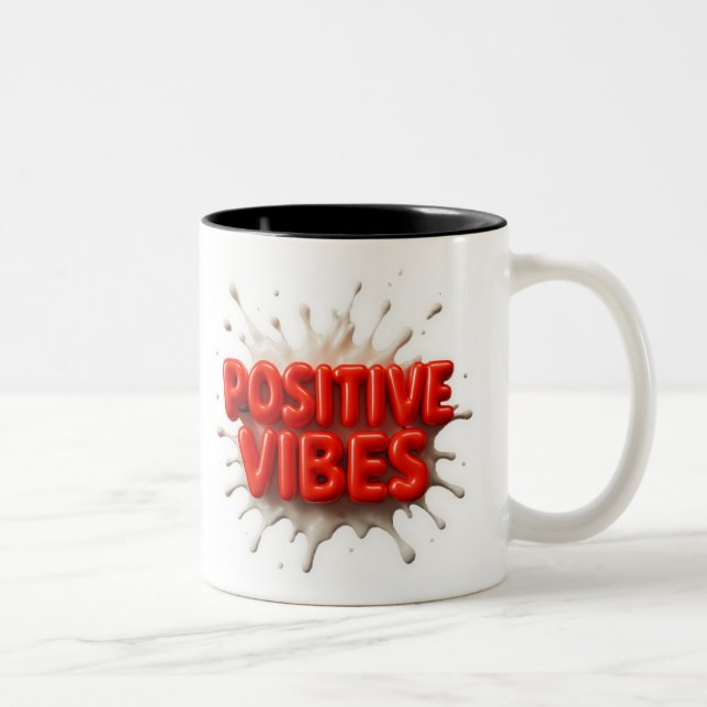 Positive Vibes Two-Tone Coffee Mug (Right)