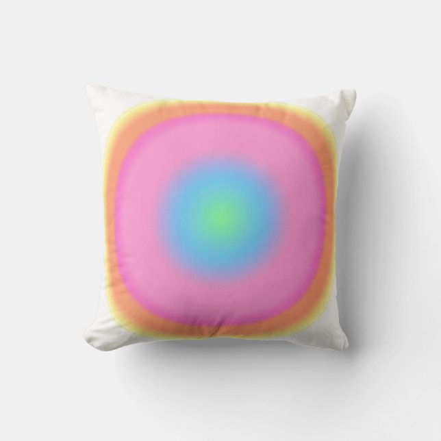 Positive Vibrations - Colourful Gradient  Throw Pillow (Front)