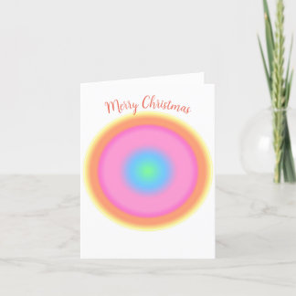 Positive Vibrations - Colourful Radial Gradient  H Holiday Card