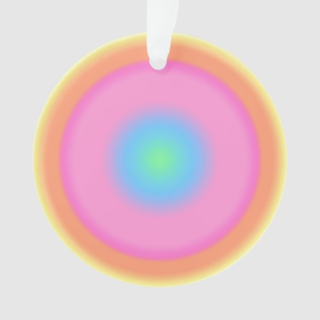 Positive Vibrations - Colourful Radial Gradient  Ornament (Front)