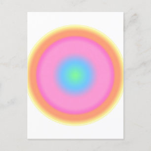 Positive Vibrations - Colourful Radial Gradient Postcard