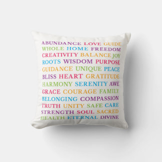 Positive Word Play Throw Pillow