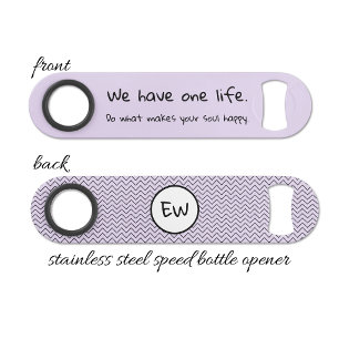 Positive words add initials purple bar key